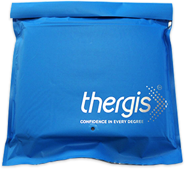 Blue insulated, self-expanding mailer bag the order is posted in